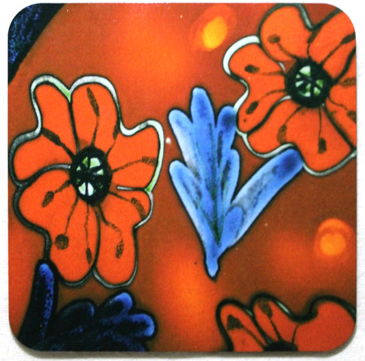 MDF Wooden Coaster - Studio Poole Poppyfield design