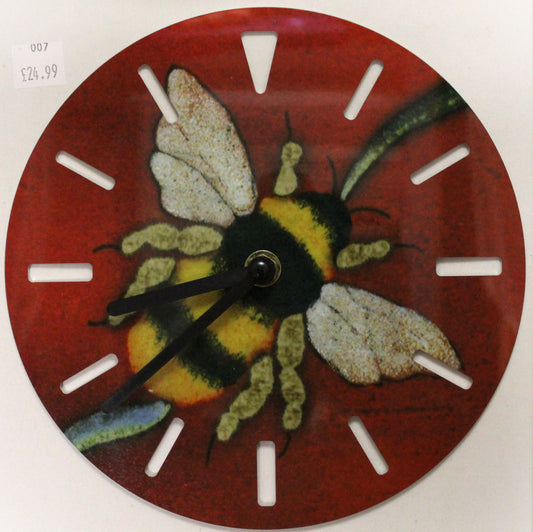 Sublimation Clock - Red Bees design