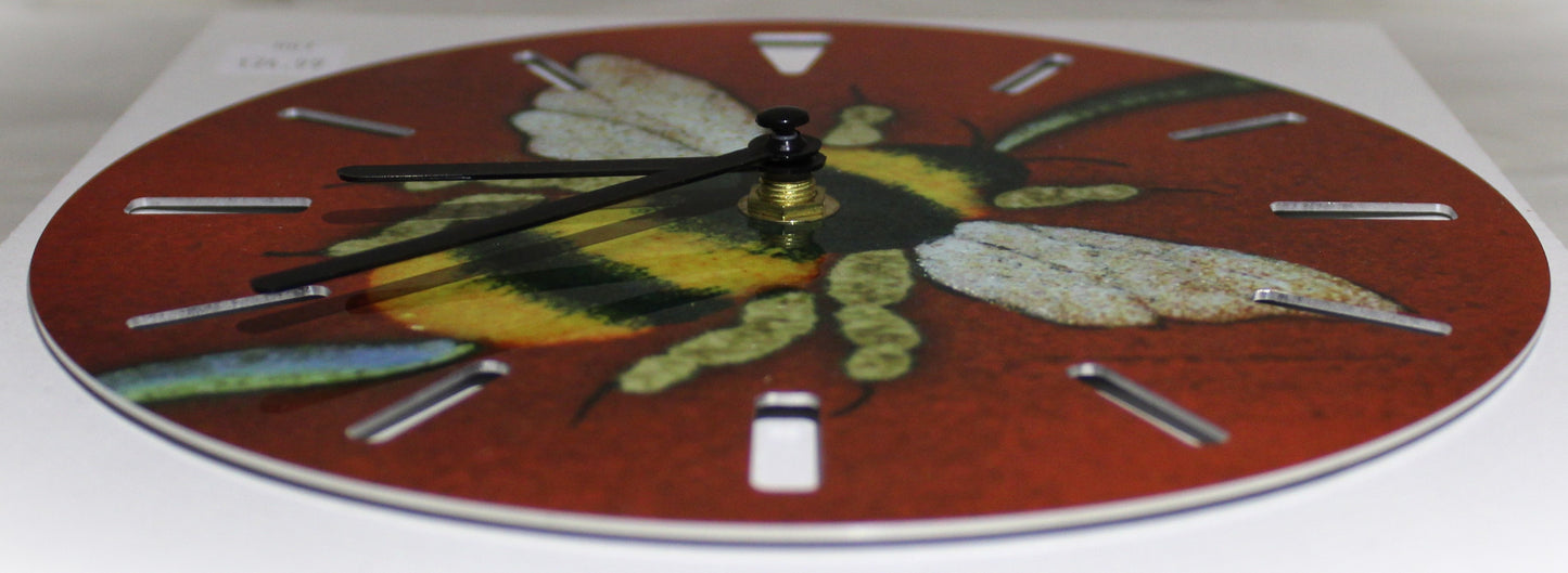 Sublimation Clock - Red Bees design