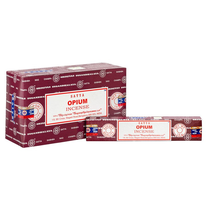 Set of 12 Opium Incense Sticks by Satya