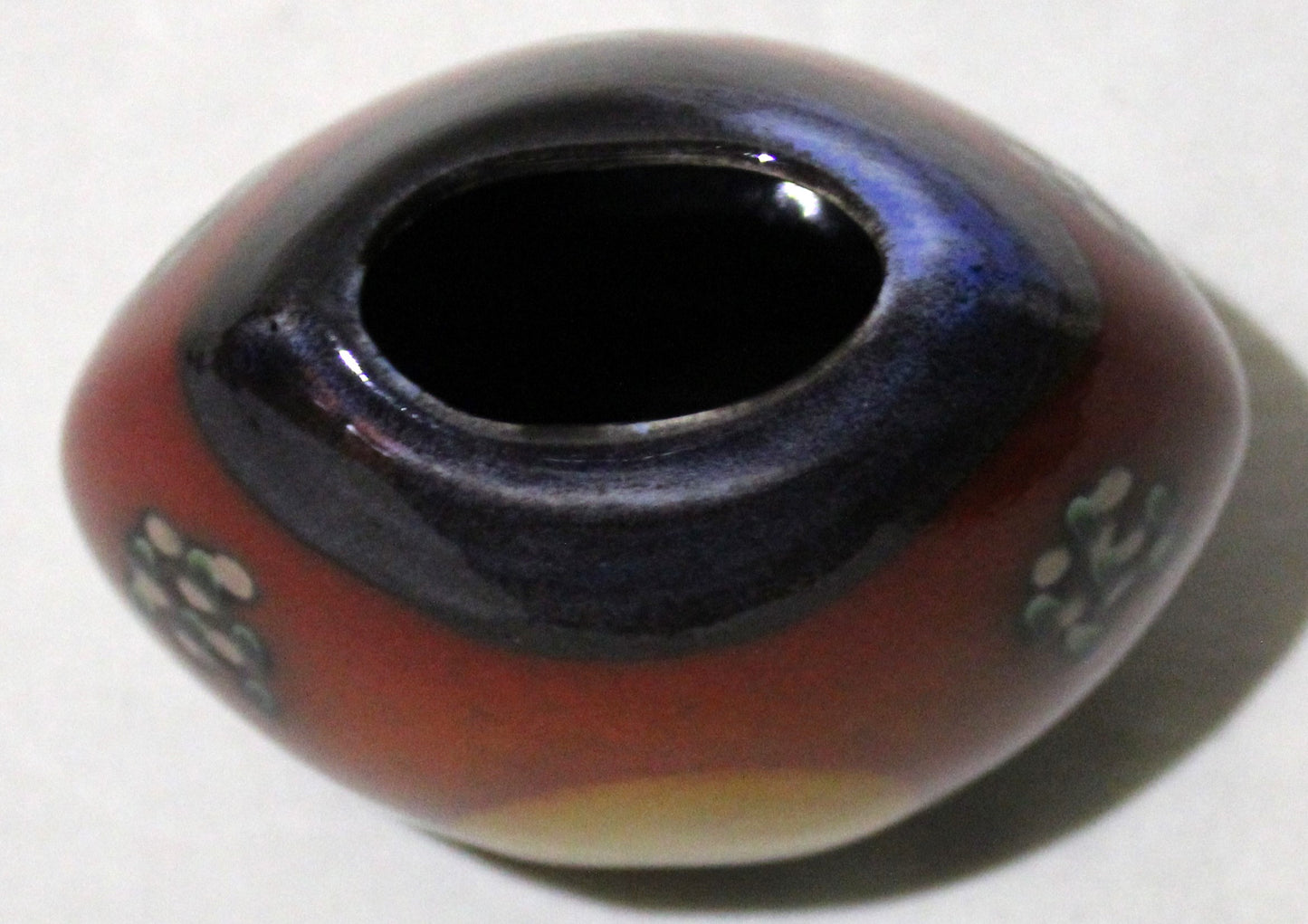 Hand-thrown, Mini Purse Vase - Sunrise design