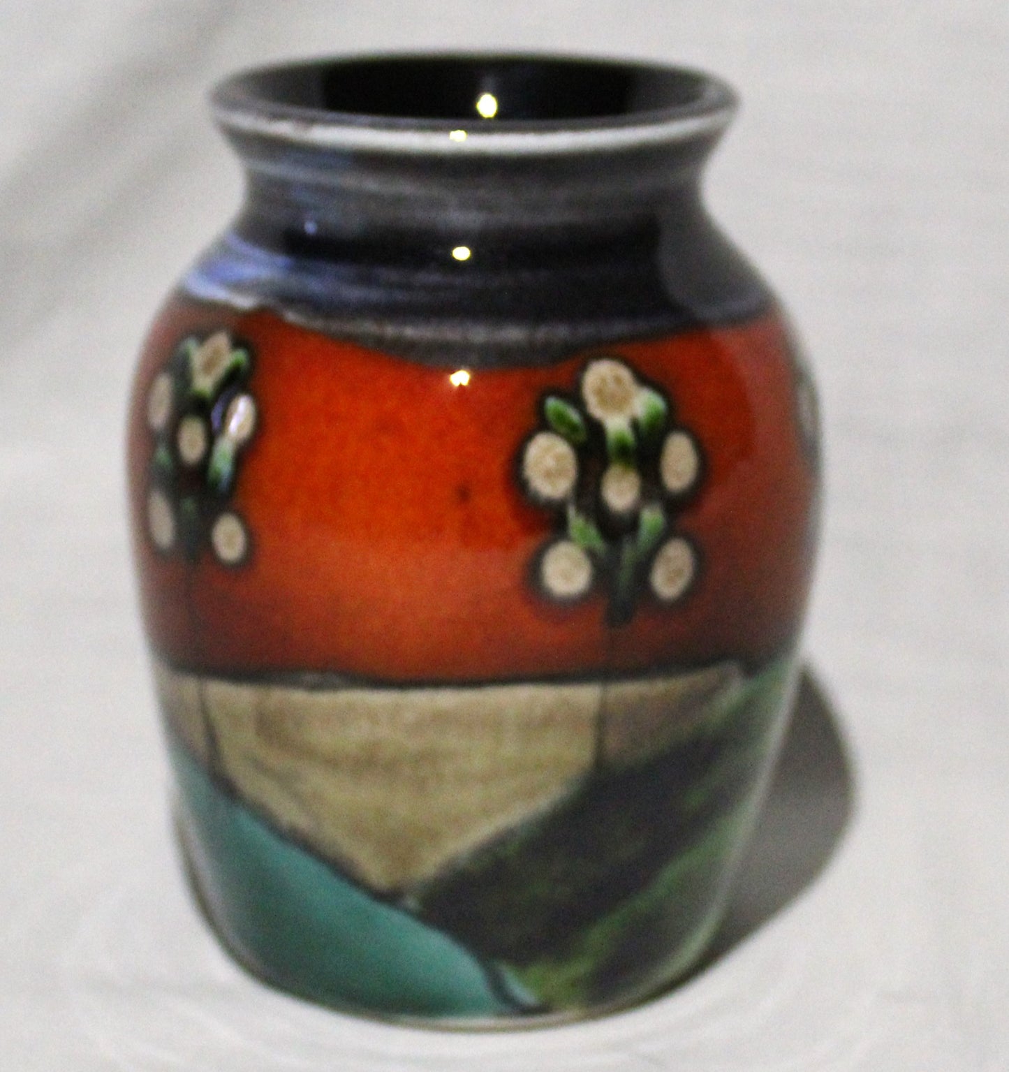 Hand-thrown, Mini Vase - Sunrise design