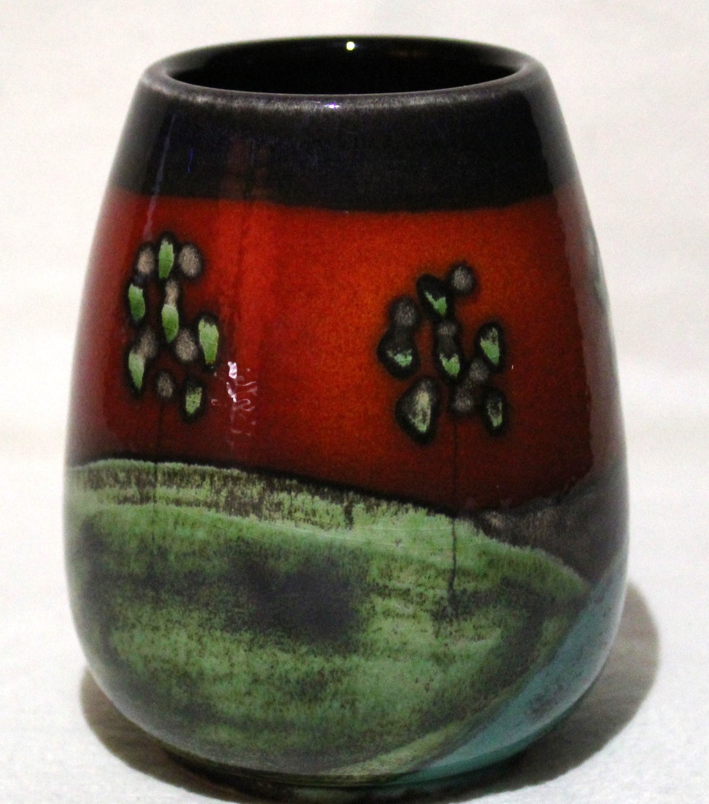 Hand-thrown, Mini Vase - Sunrise design