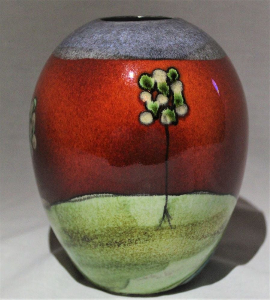 Ostrich egg Vase - Studio Poole Sunrise