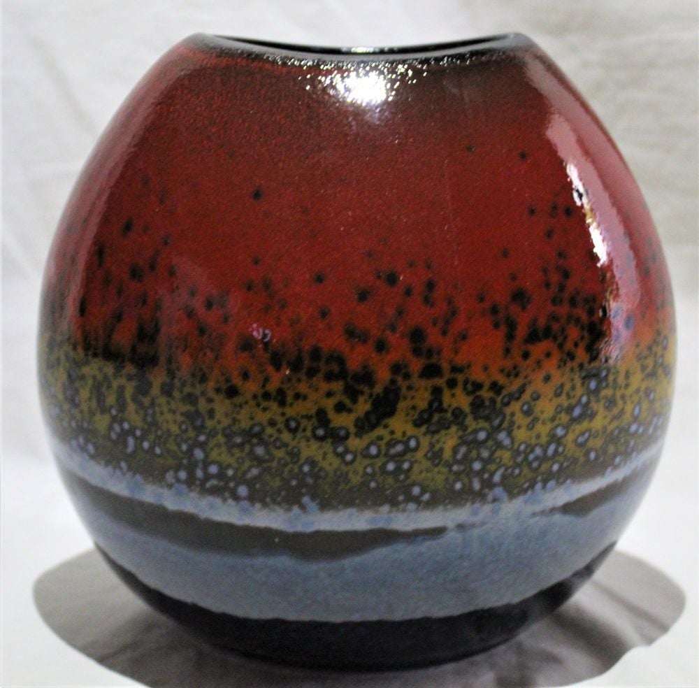 20cm Purse Vase - Sunset design