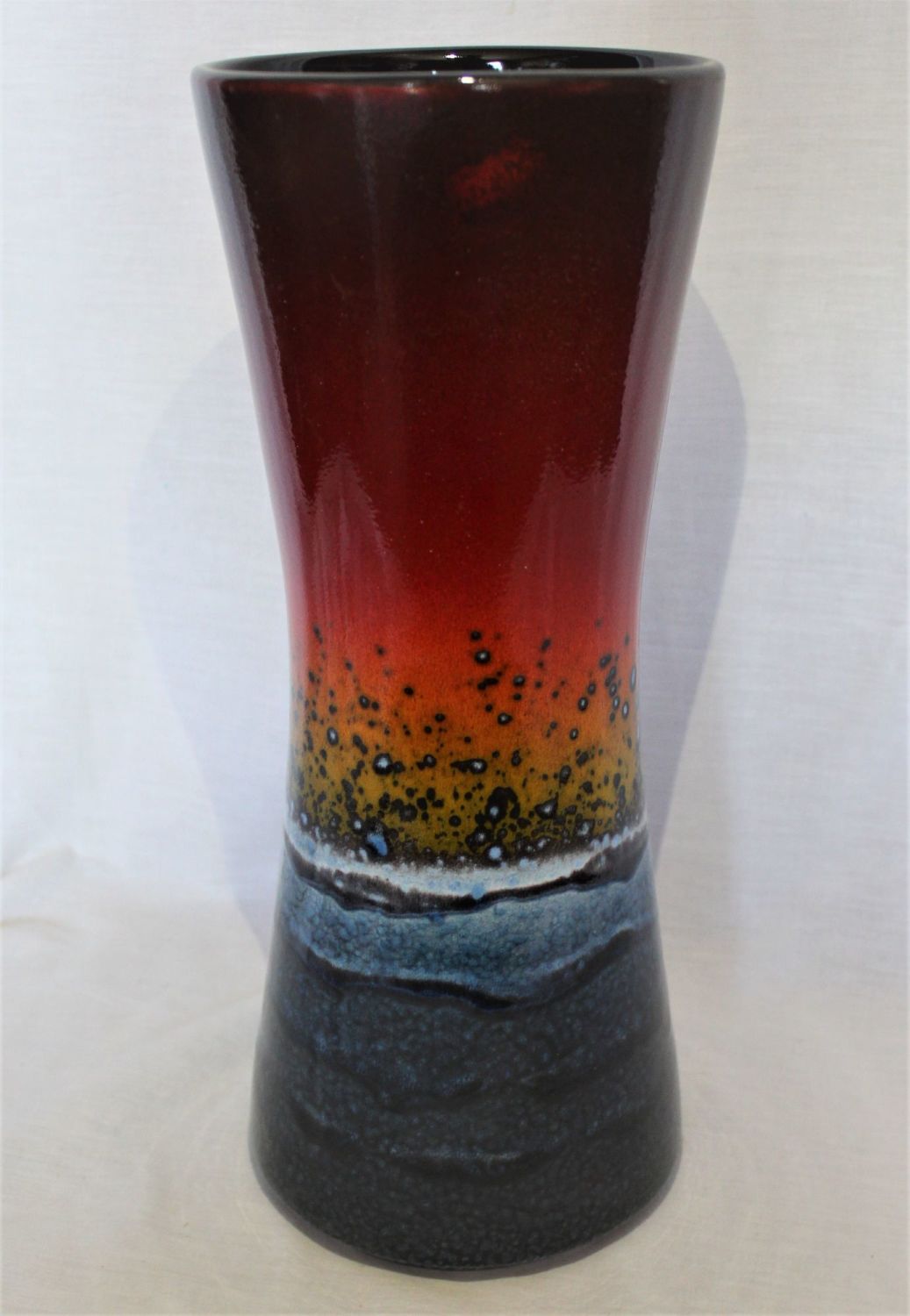 34cm Hourglass Vase - Sunset design
