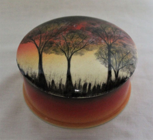 Large Trinket Box - Studio Poole Sunset Trees