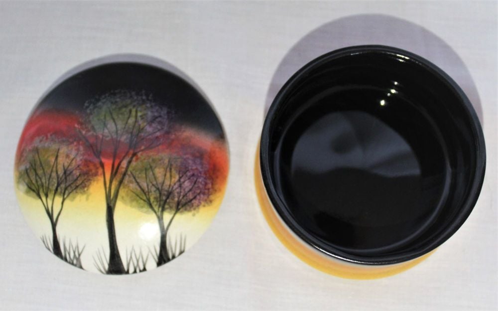 Small Trinket Box - Studio Poole Sunset Trees