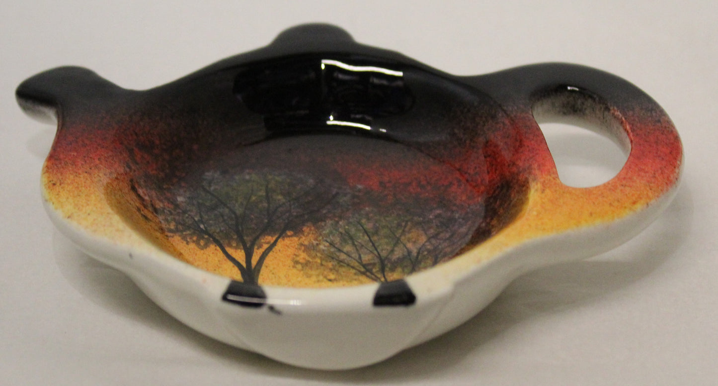 Tea Bag Tidy - Studio Poole Sunset Trees