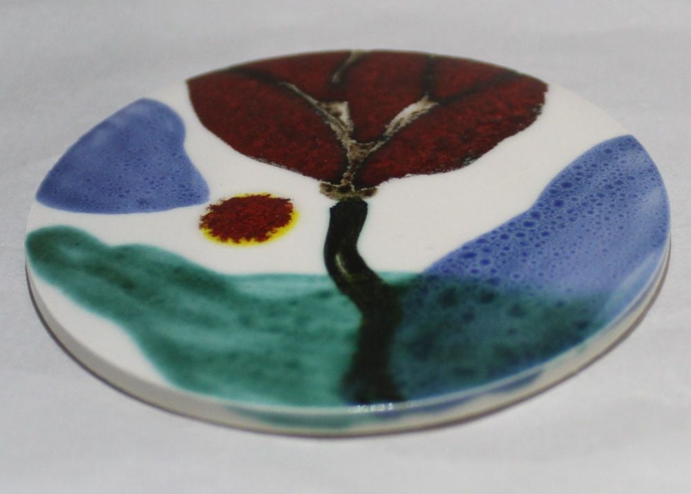 Coaster Cork backed for protection- Tchalenko Poppy Tribute