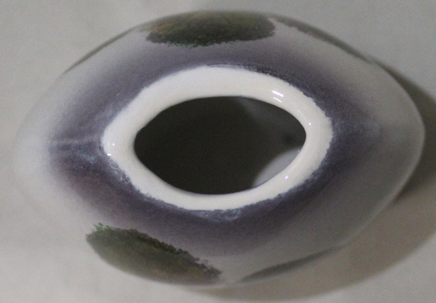 Hand-thrown, Mini Purse Vase - Trees in the Mist design