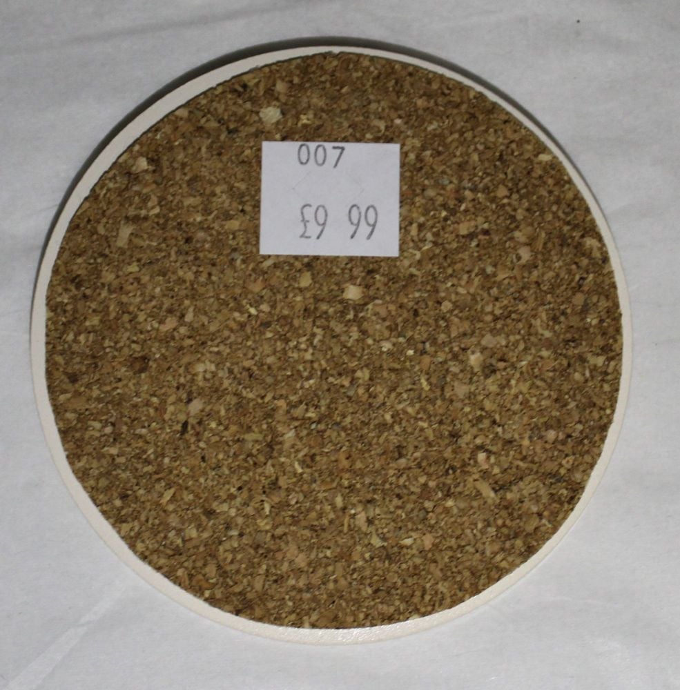 Ceramic hand painted coaster cork backed for protection - Studio Poole Vinyard design
