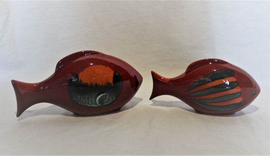 Pair of Poole Fish- Volcano design