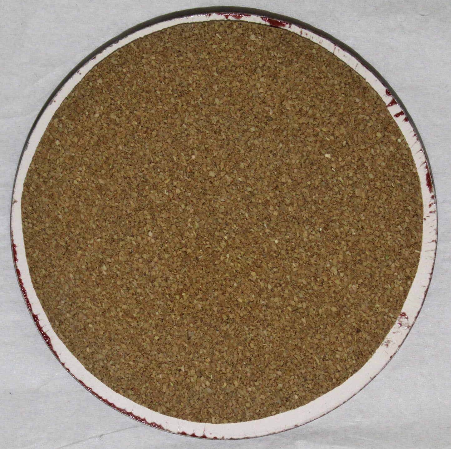 Ceramic hand painted coaster cork backed for protection - Studio Poole Volcano design