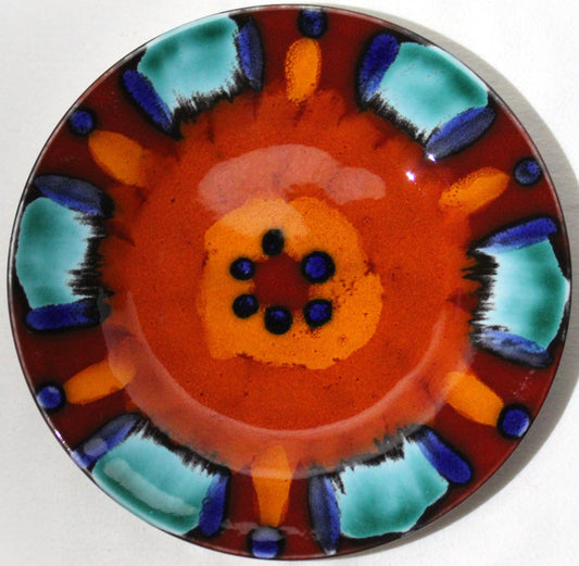 8.5in Display Plate - Studio Poole Volcano design