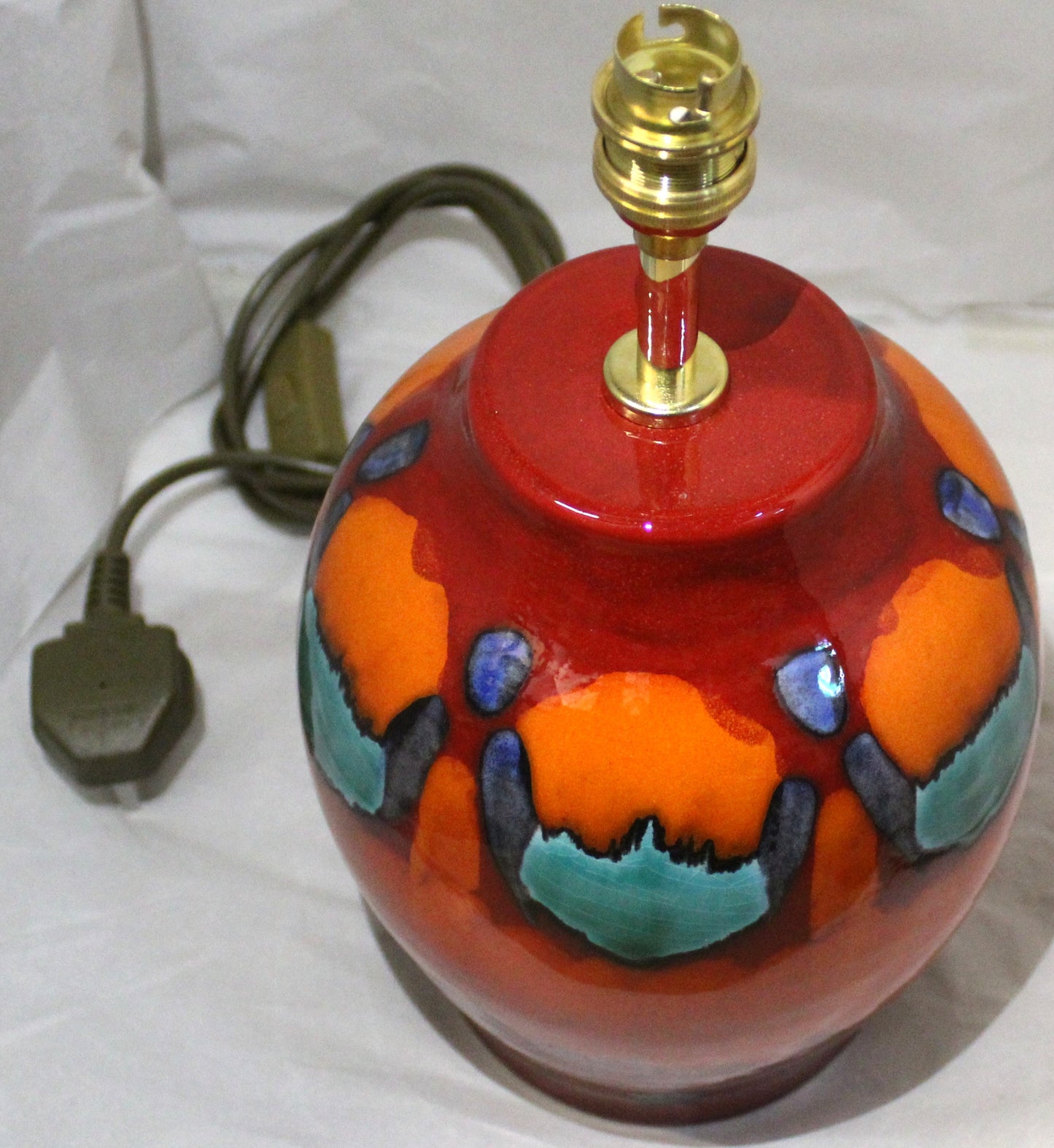 Poole pottery Volcano Lamp Base - Hand thrown and wired