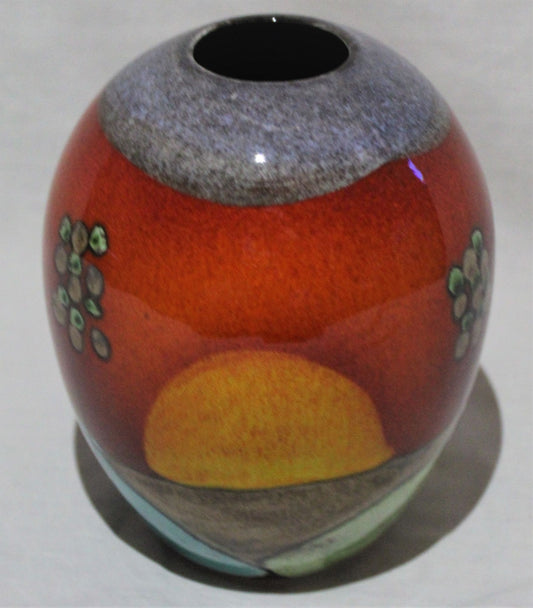 Ostrich egg Vase - Studio Poole Sunrise