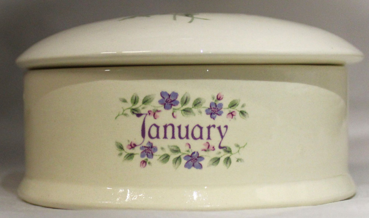 Floral Birth Month Trinket Box - January