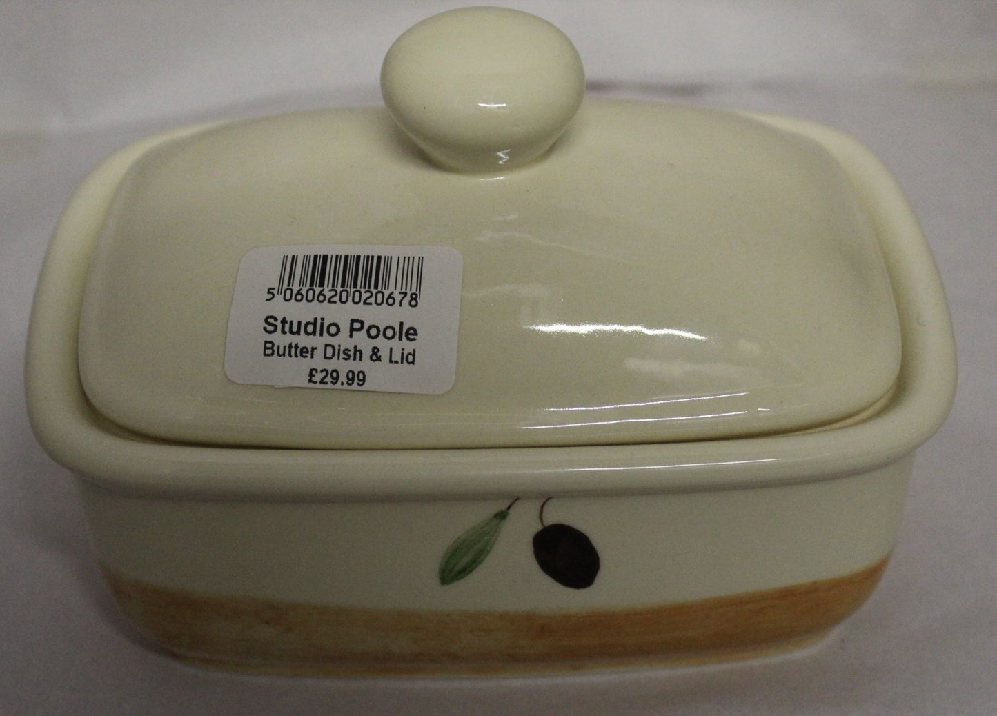 Butter Dish - Orange Fresco design (Also known as Red or Terracotta)