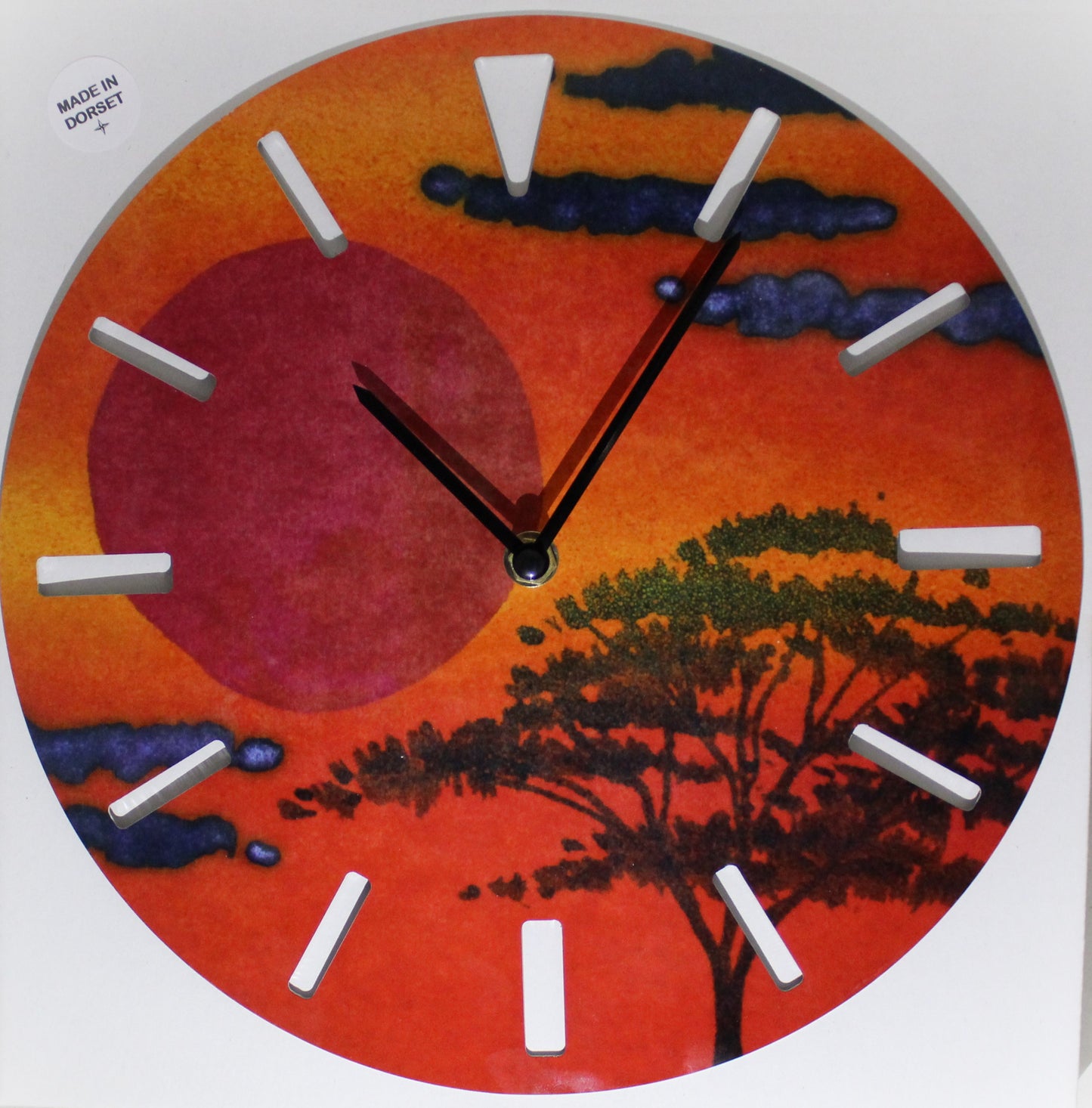 Large Sublimation Clock - African Sky design
