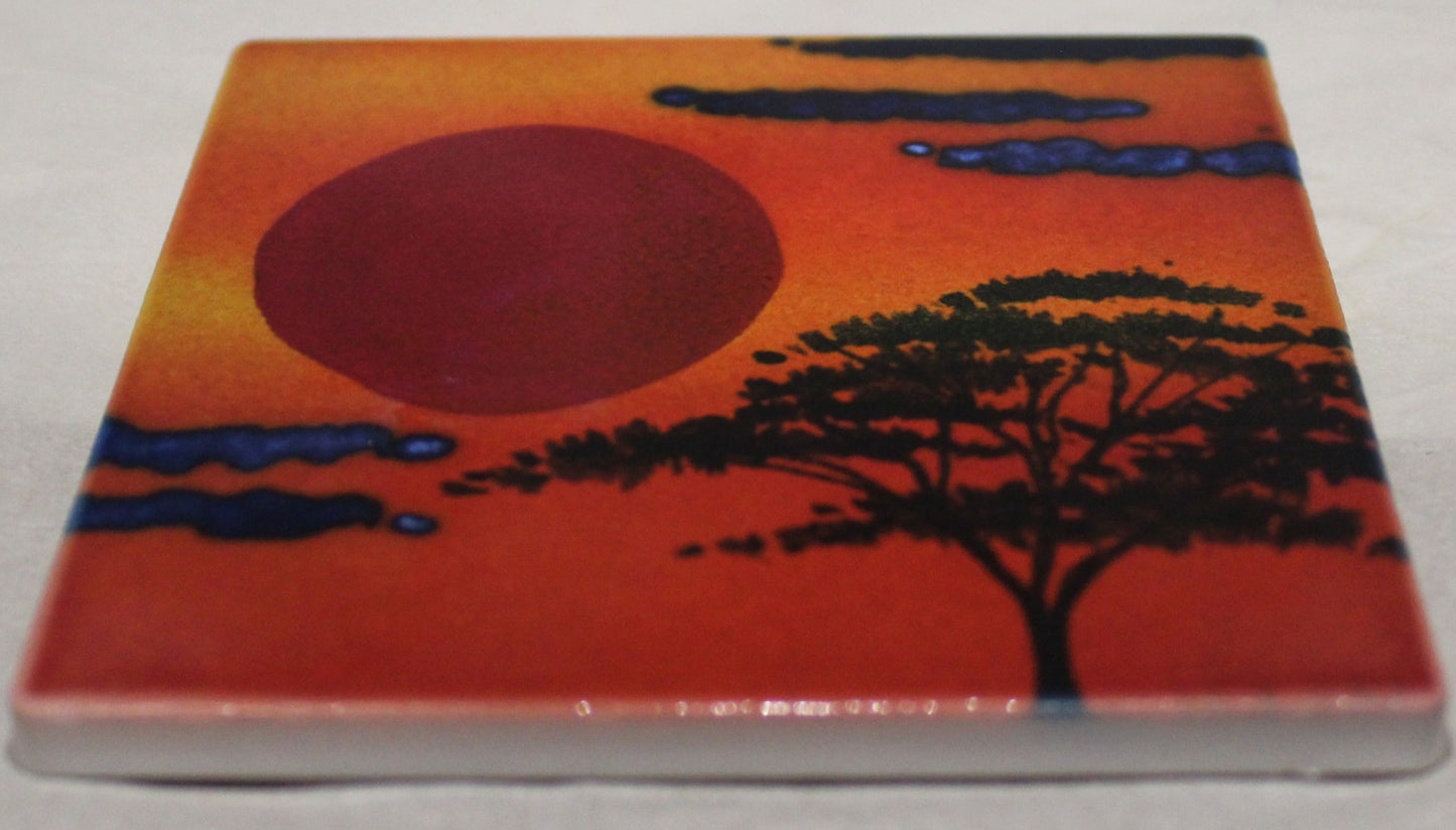 Sublimation Coaster - Cork backed (square) - Studio Poole African Sky design