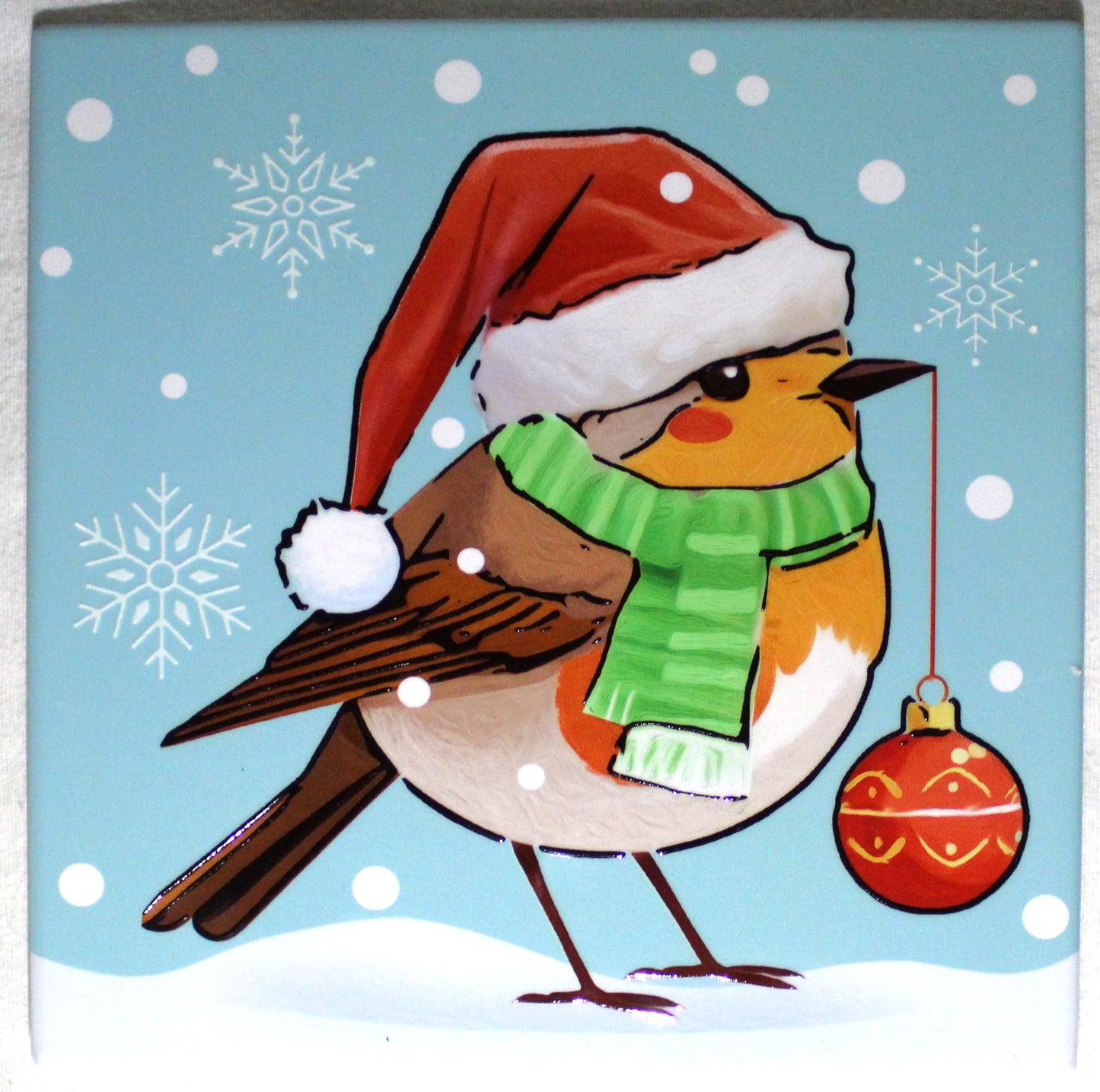 Ceramic Trivet - Christmas Robin