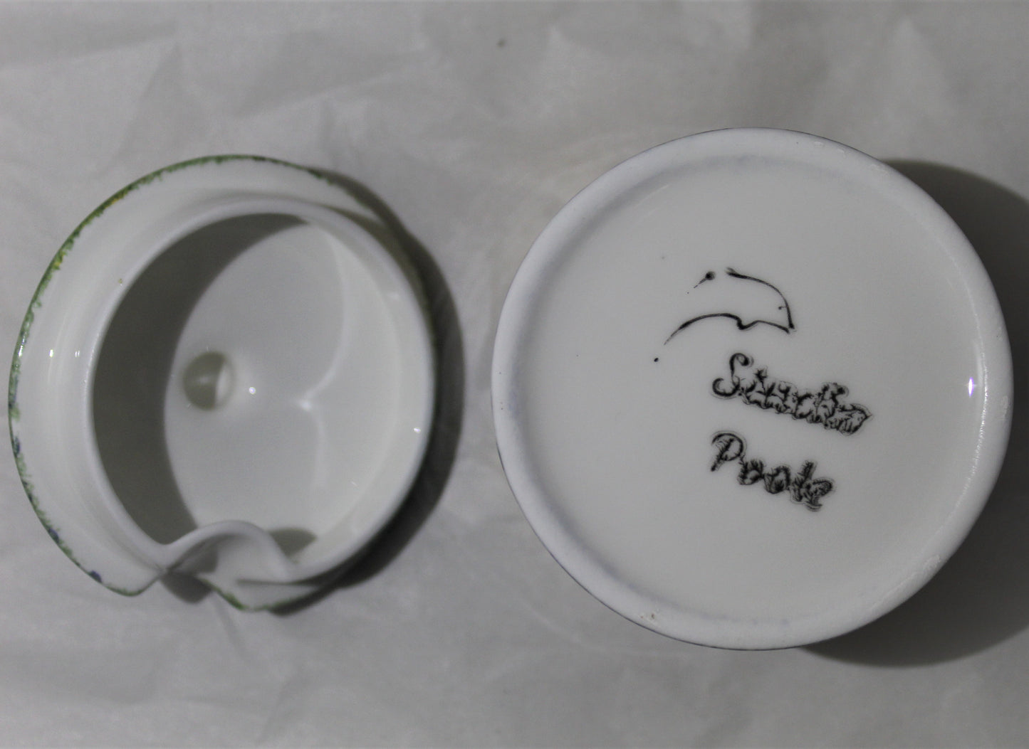 Bone China Jam Pot - Studio Poole Vincent design