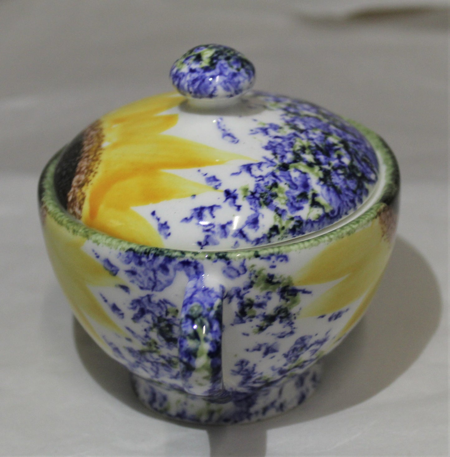 Bone China Sugar Pot - Studio Poole Vincent design