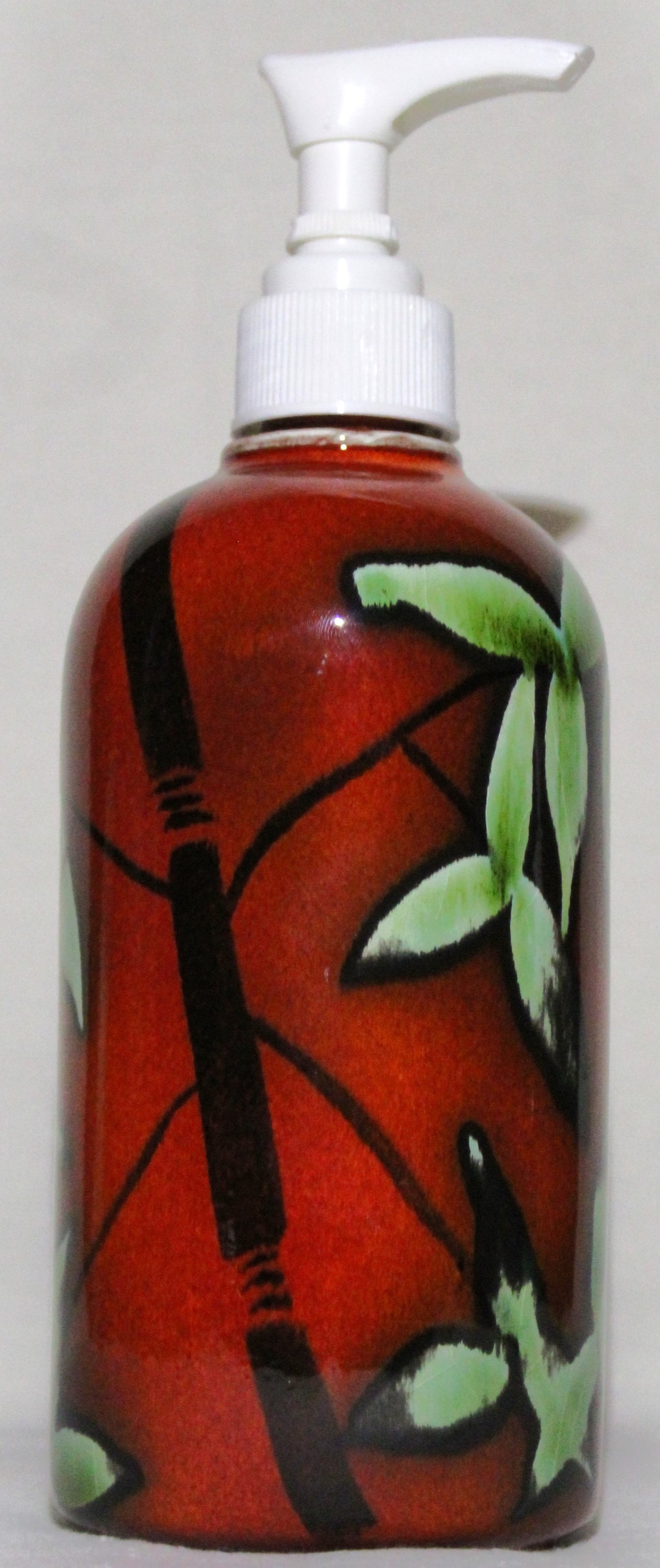 Bamboo - Tall Pump-handle Ceramic Bottle