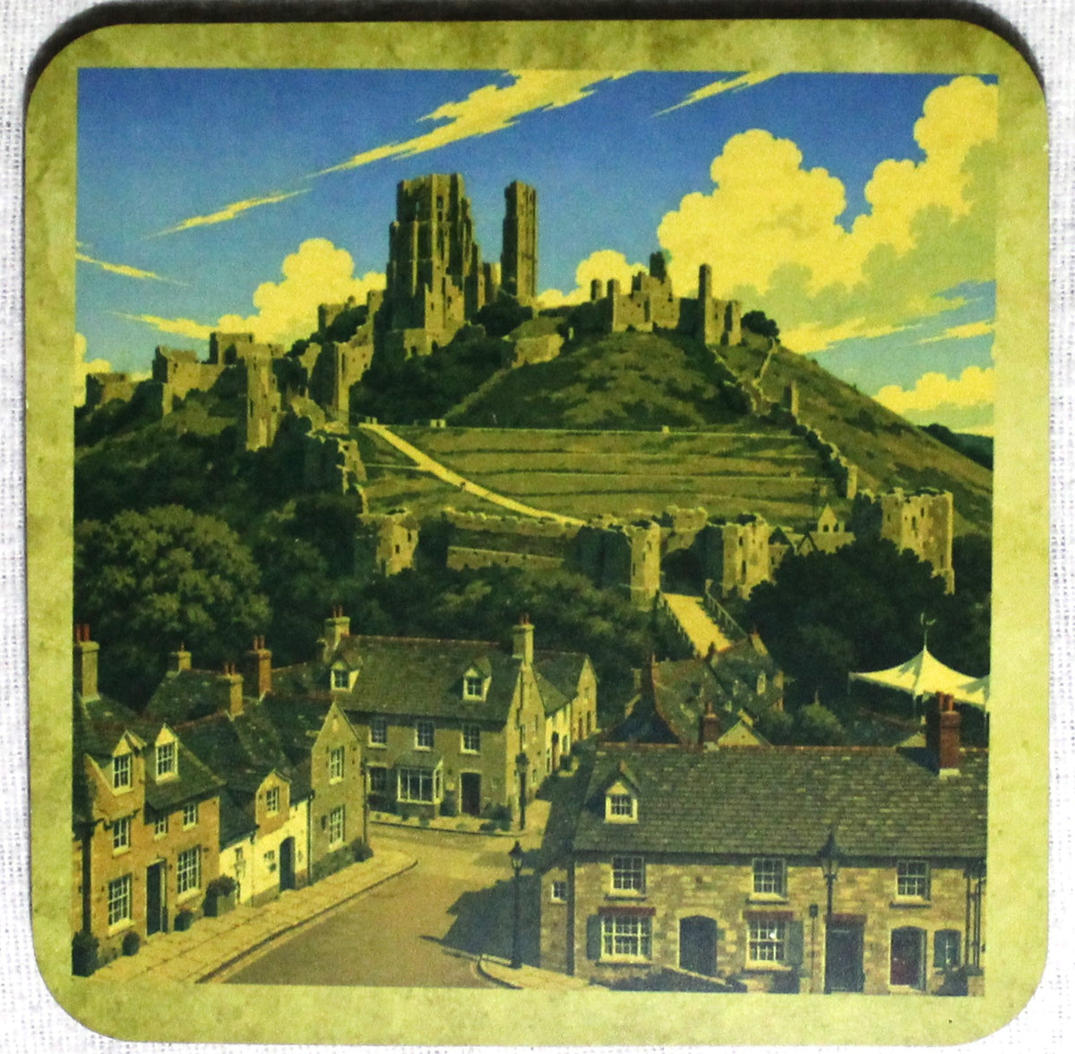 Corfe Castle - MDF Wooden Coaster