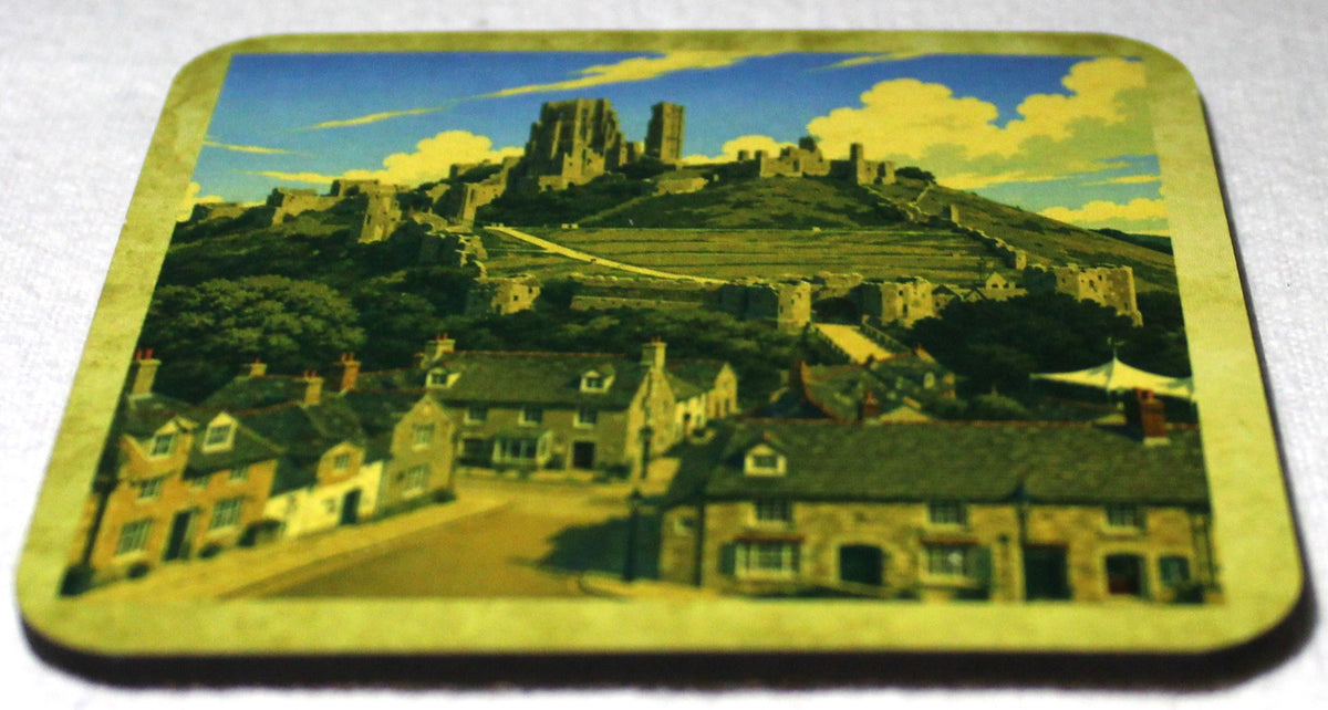 Corfe Castle - MDF Wooden Coaster