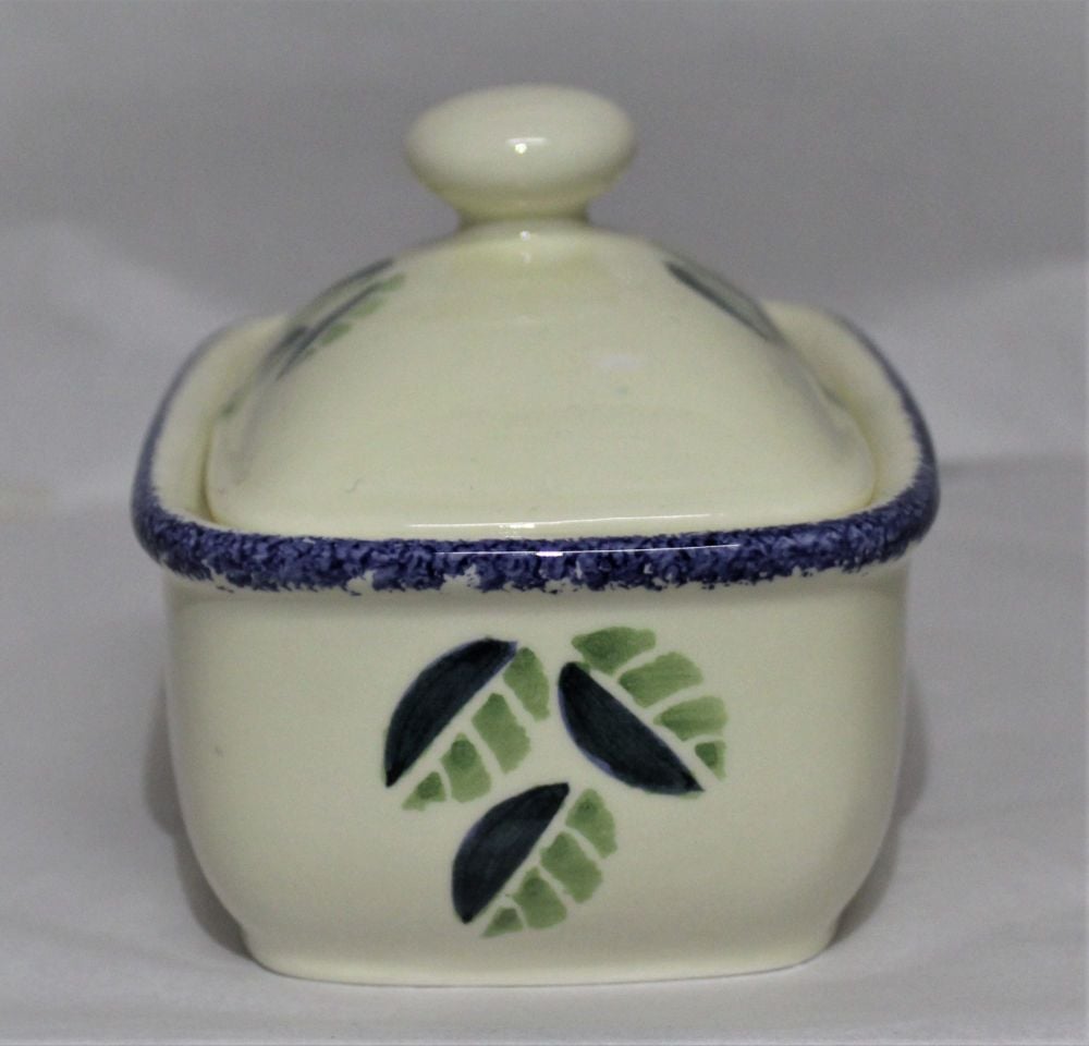 Butter Dish - Studio Poole Dorset Fruits design - Grapes