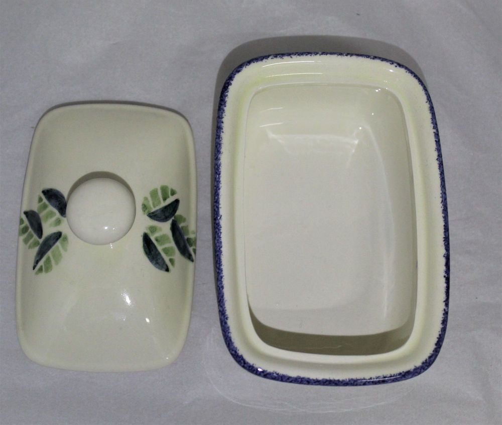 Butter Dish - Studio Poole Dorset Fruits design - Grapes