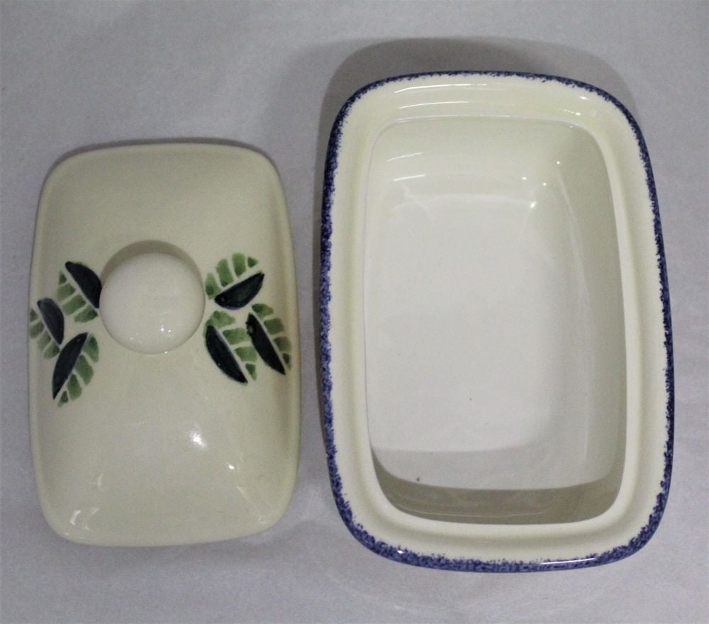 Butter Dish - Studio Poole Dorset Fruits design - Oranges