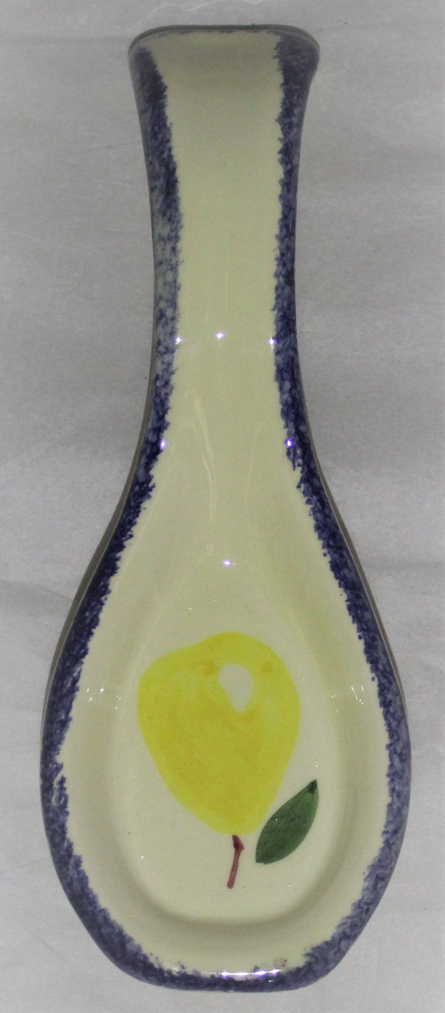 Small Spoon Rest - Studio Poole Dorset Fruits Pears design