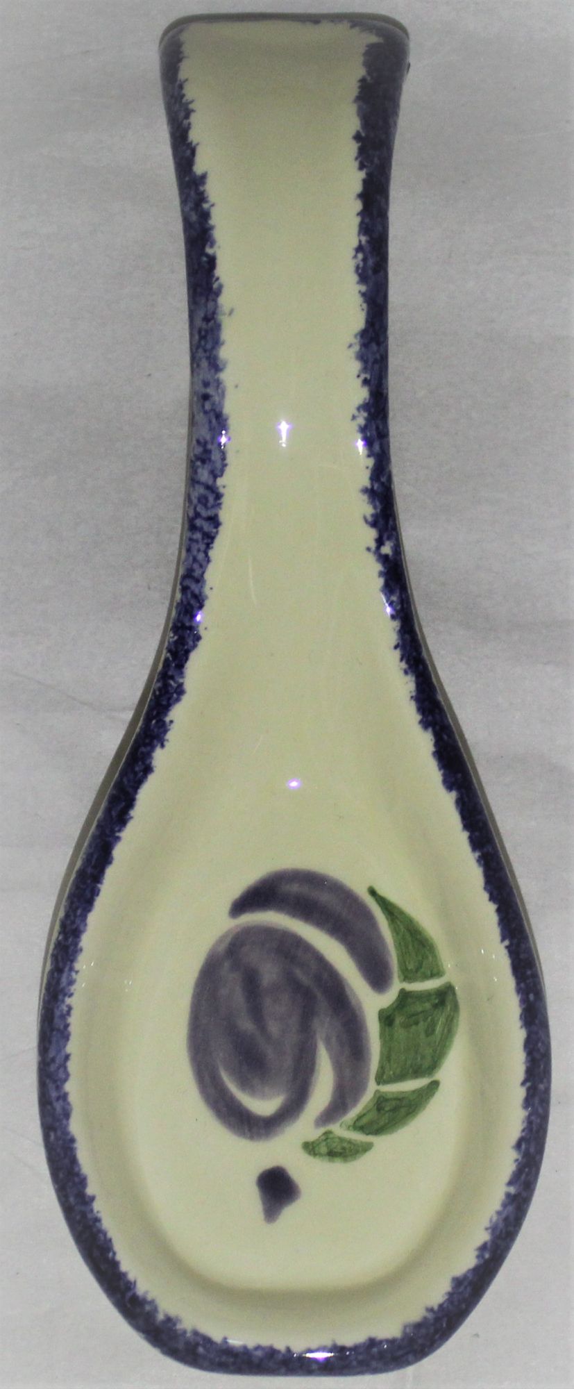 Small Spoon Rest - Studio Poole Dorset Fruits Plums design