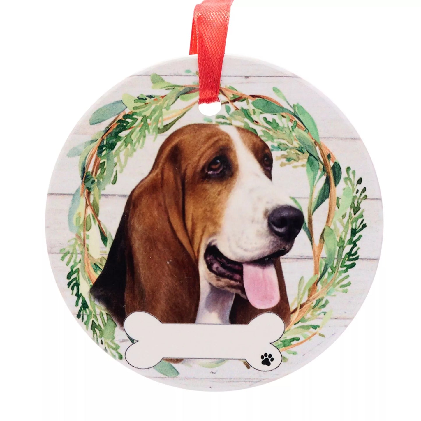E&S Pets Basset Hound Hanging Wreath Decoration