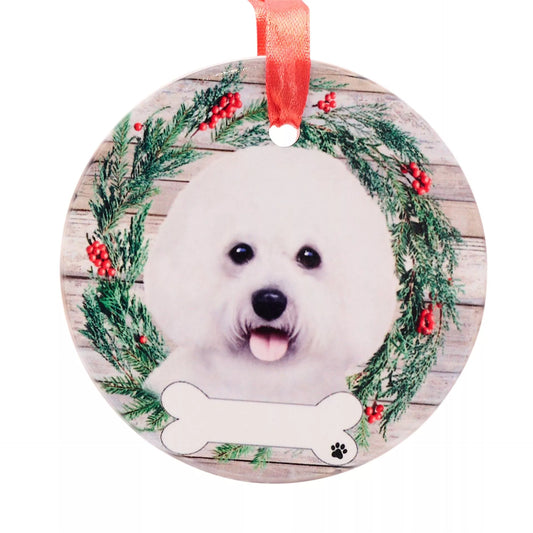 E&S Pets Bichon Frise Hanging Wreath Decoration