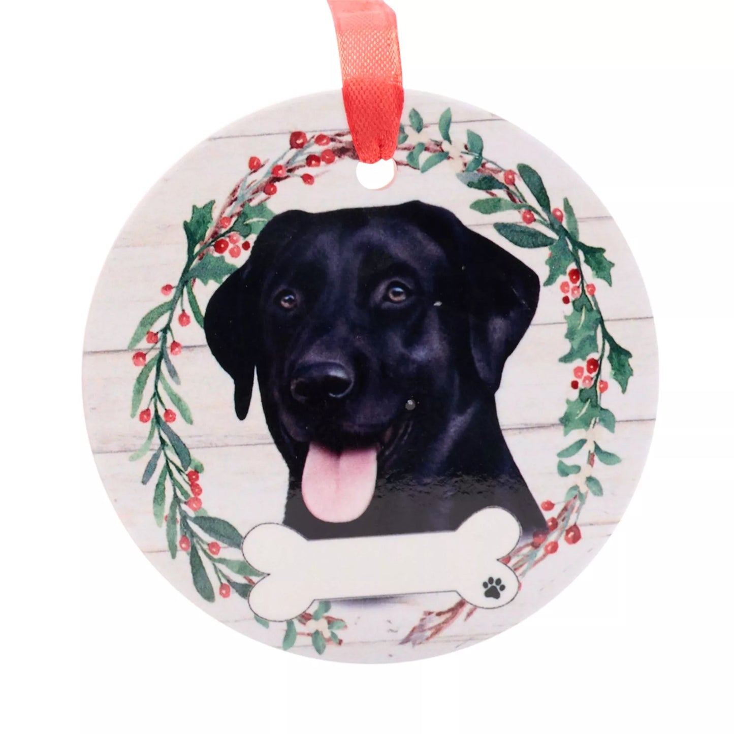 E&S Pets Black Labrador Hanging Wreath Decoration