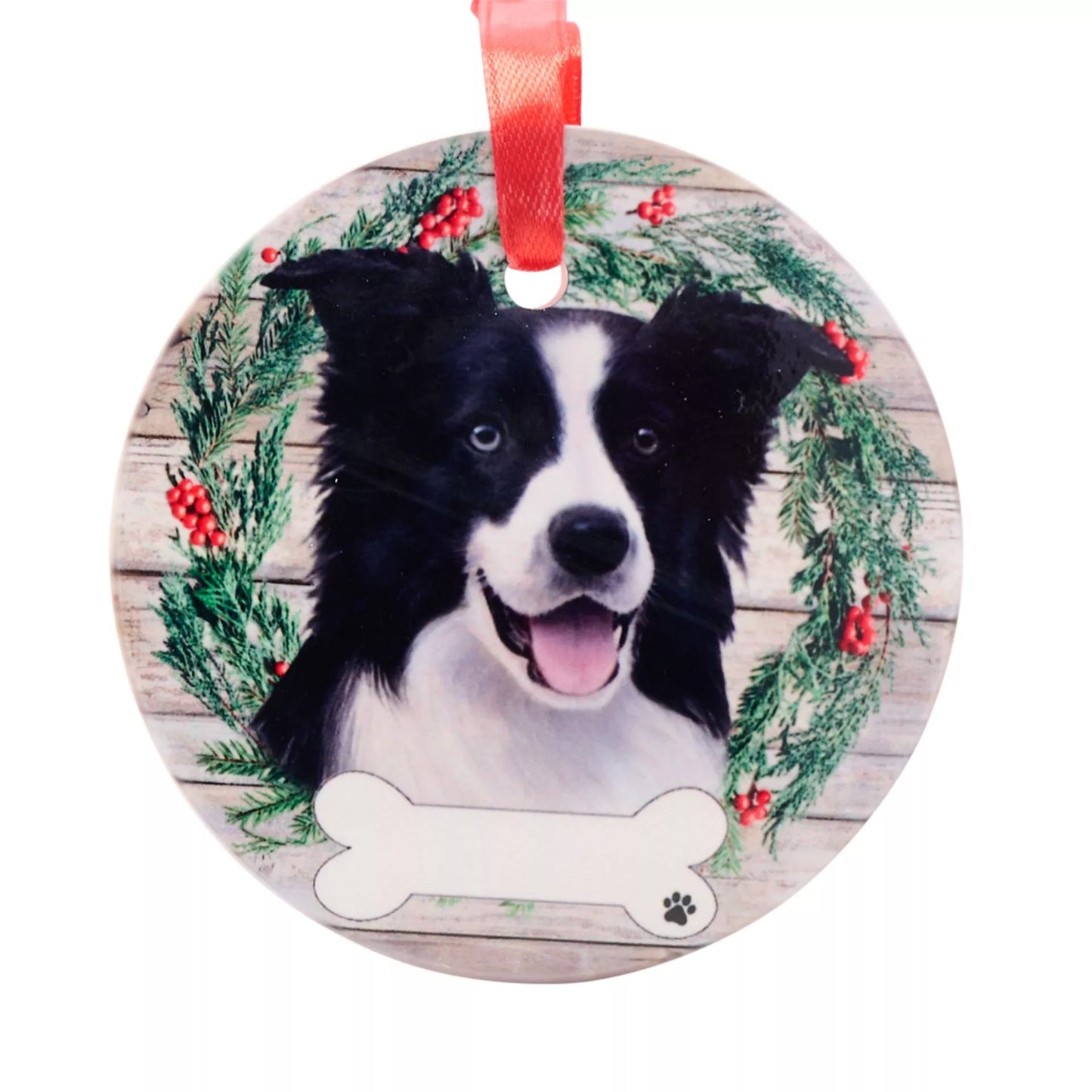E&S Pets Border Collie Hanging Wreath Decoration