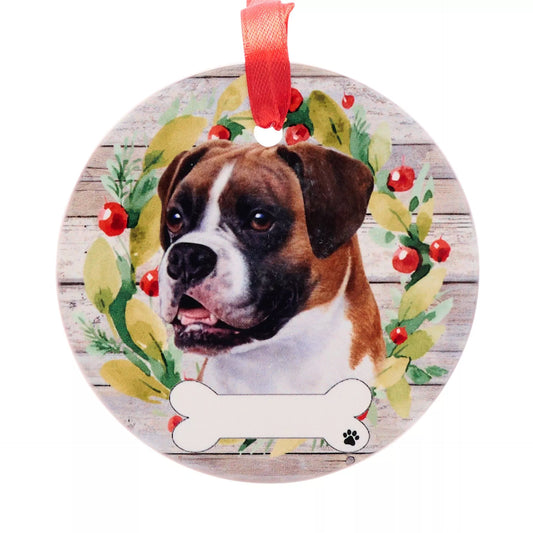 E&S Pets Boxer Hanging Wreath Decoration