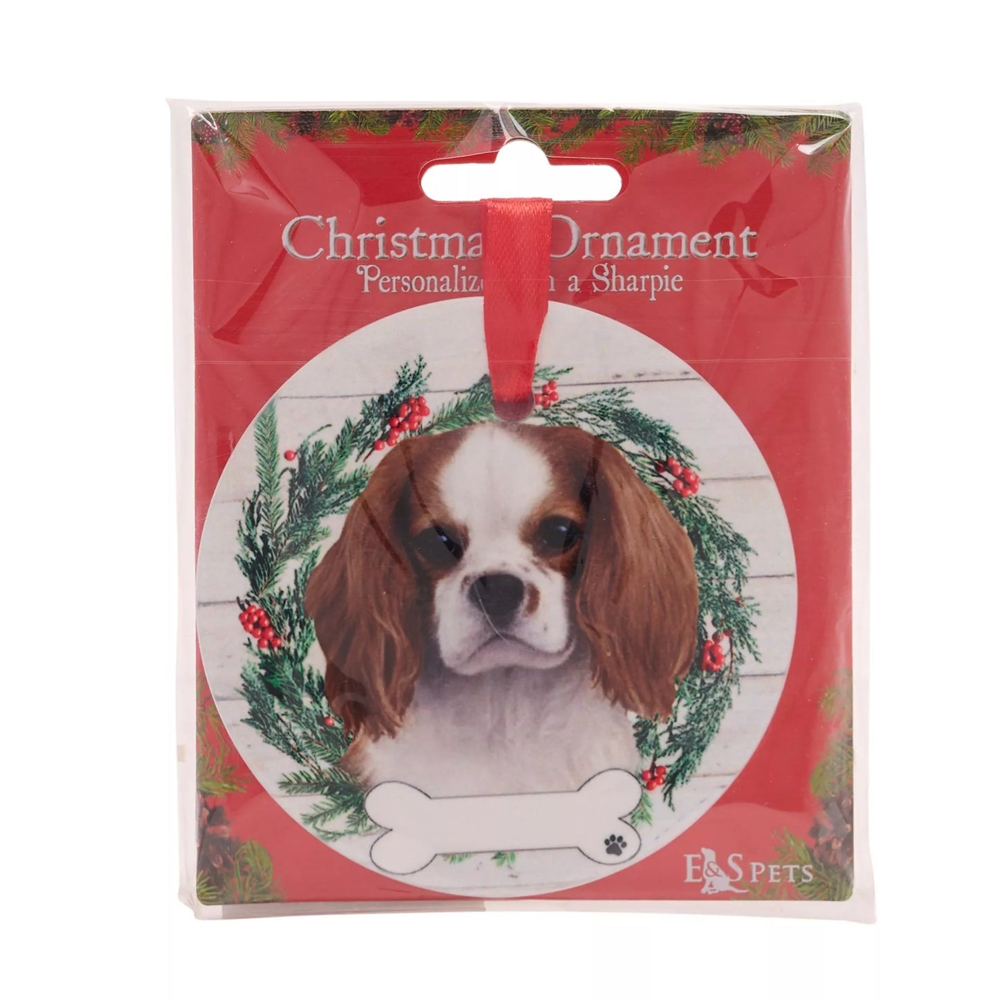 E&S Pets Cavalier King Charles Spaniel Hanging Wreath Decoration