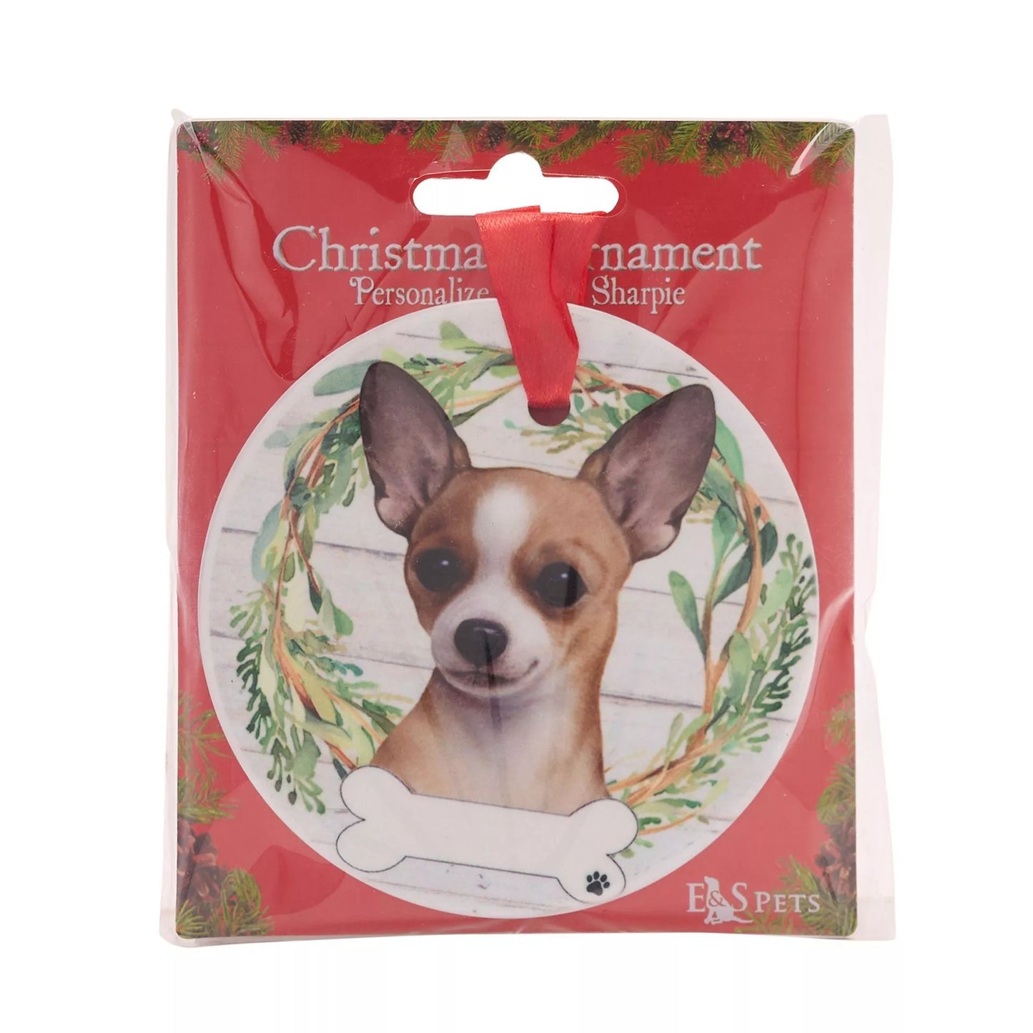E&S Pets Chihuahua Hanging Wreath Decoration