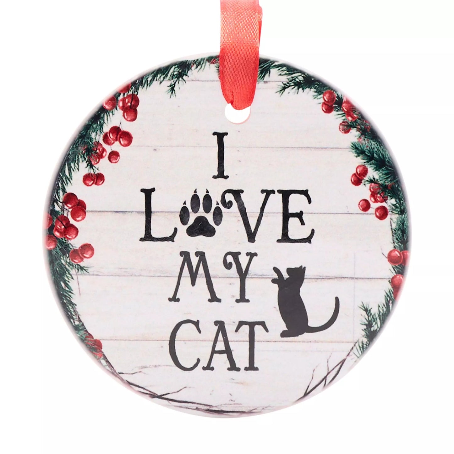 E&S Pets "I Love My Cat" Hanging Wreath Decoration