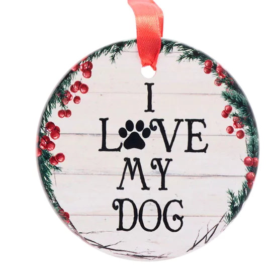 E&S Pets "I Love My Dog" Hanging Wreath Decoration