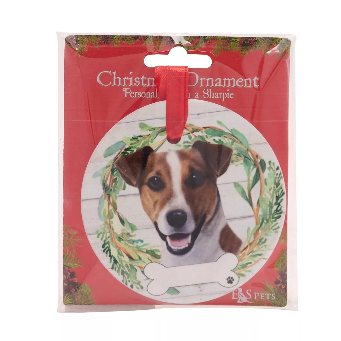 E&S Pets Jack Russel Hanging Wreath Decoration