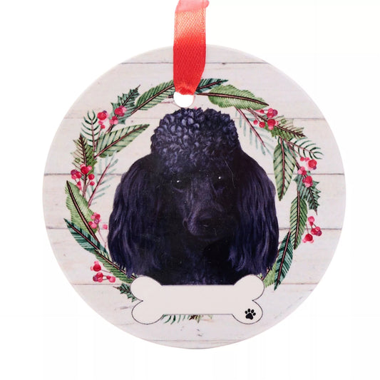 E&S Pets Poodle Hanging Wreath Decoration