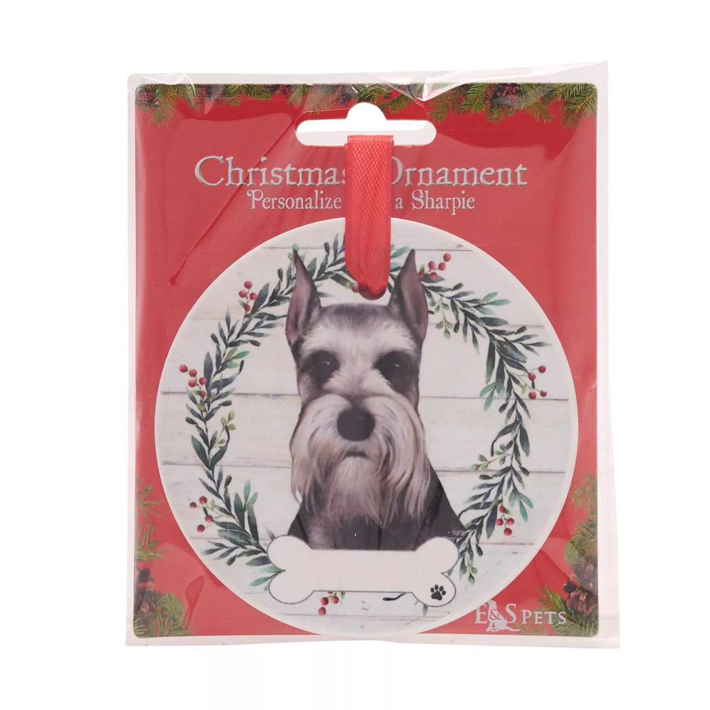 E&S Pets Schnauzer Hanging Wreath Decoration