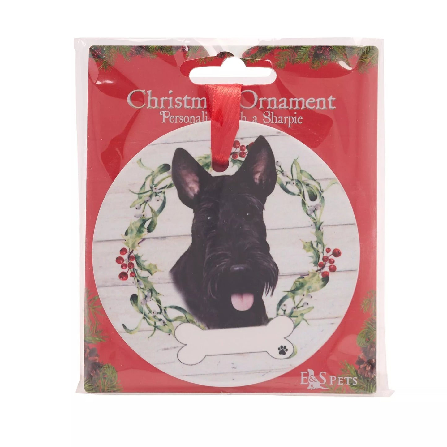 E&S Pets Scottish Terrier Hanging Wreath Decoration