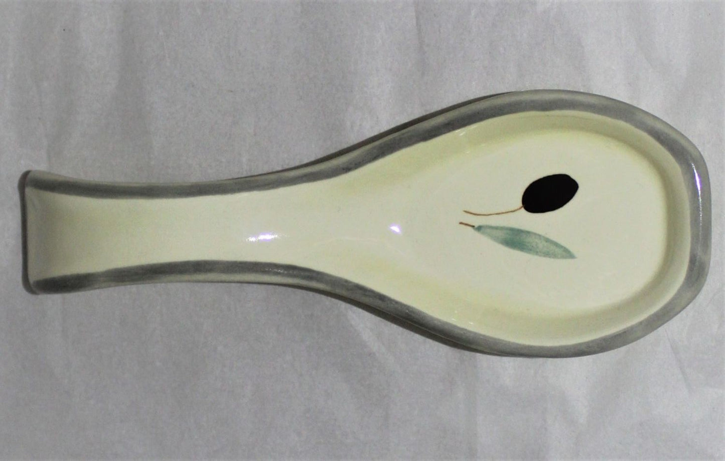 Small Spoon Rest - Grey Fresco design